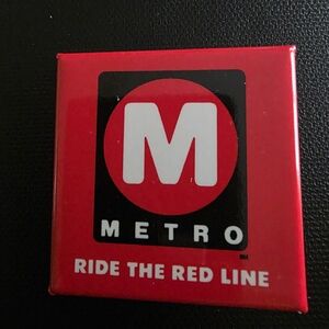 Metro Red Line Pin